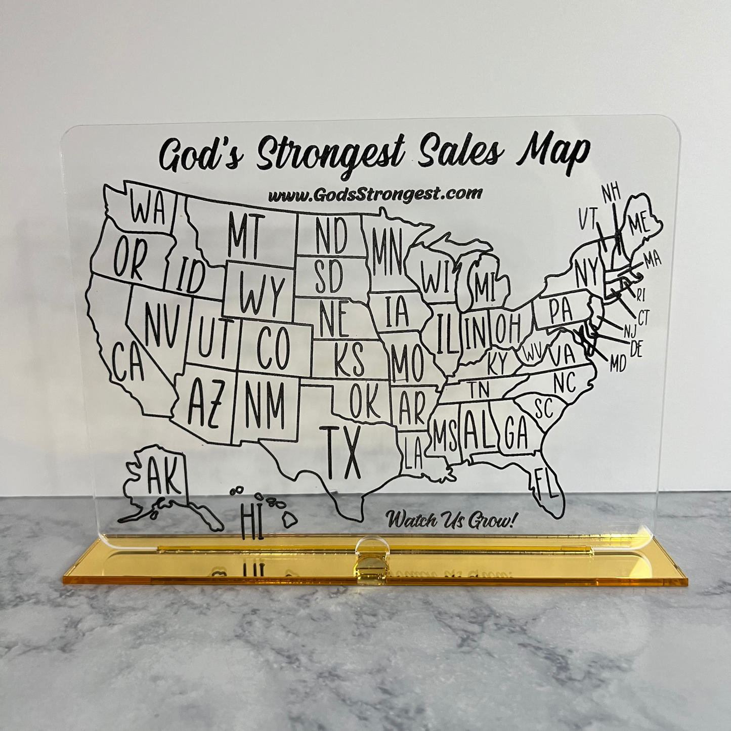 Reusable USA Acrylic Sales Map