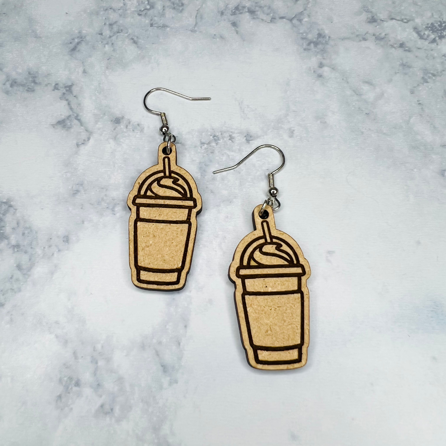 Wooden Latte Earrings